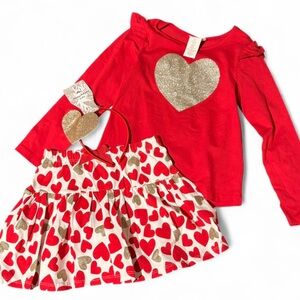 Tommy Bahama-Toddler Girls Hearts Skirt Set w/Headband 4T, NWOT